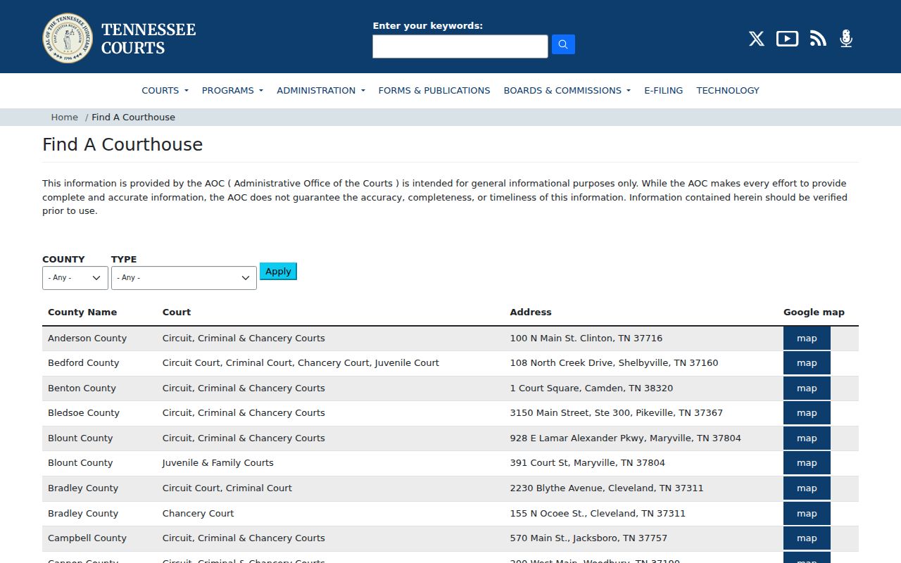 Hardin County warrant search routing, official courthouse locator