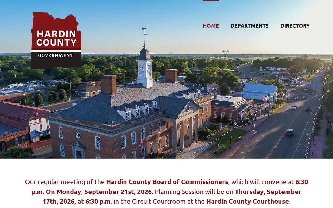 Hardin County warrant records contact route through county government