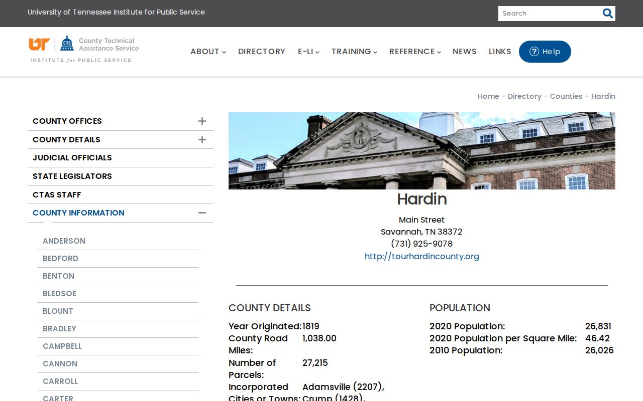 Hardin County warrant records research, county structure and local offices
